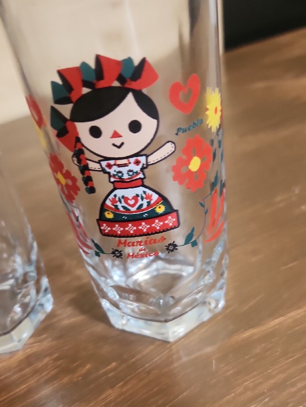 Vintage Crisa Marias de Mexico Juice Glasses Set of 2 Paulo Villagran Doll - Picture 9 of 9